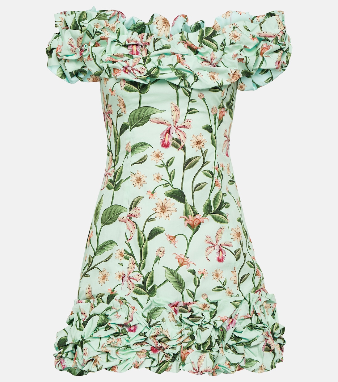 Jardín floral cotton minidress Agua by Agua Bendita