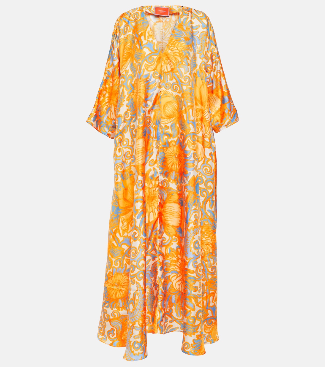 Muumuu floral silk twill kaftan La DoubleJ