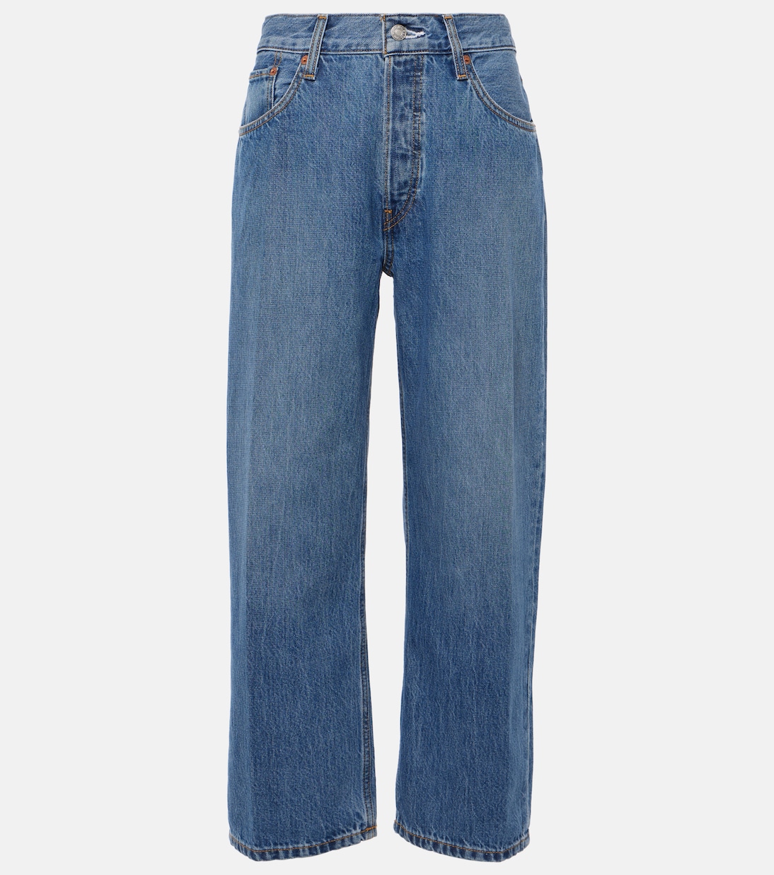 Loose Crop high-rise straight jeans Re/Done