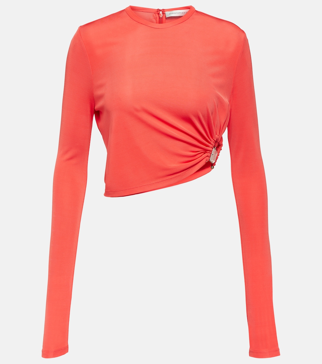 Embellished jersey crop top Christopher Esber