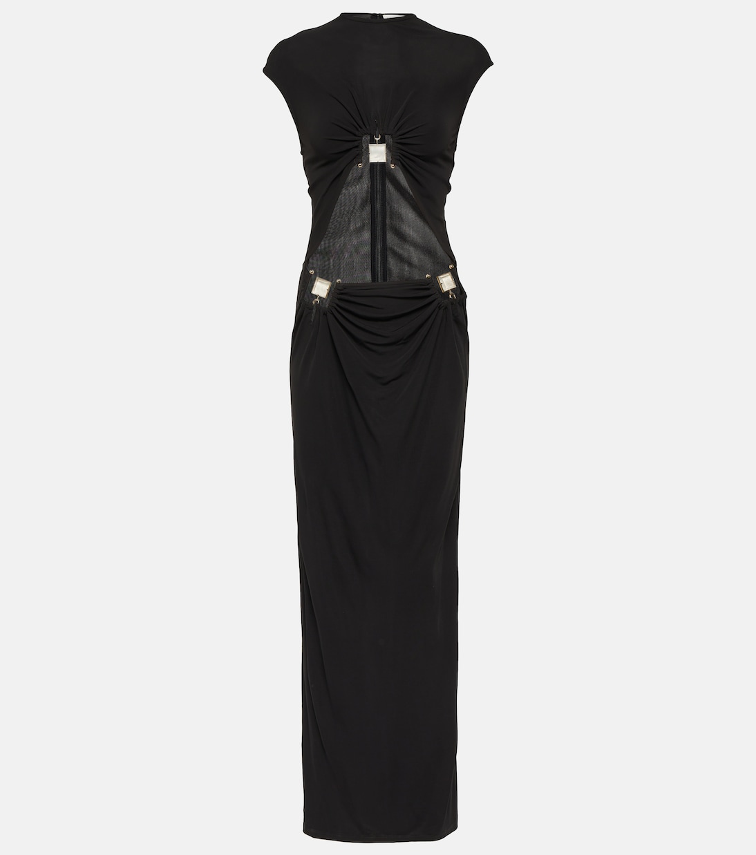 Embellished cutout jersey maxi dress Christopher Esber