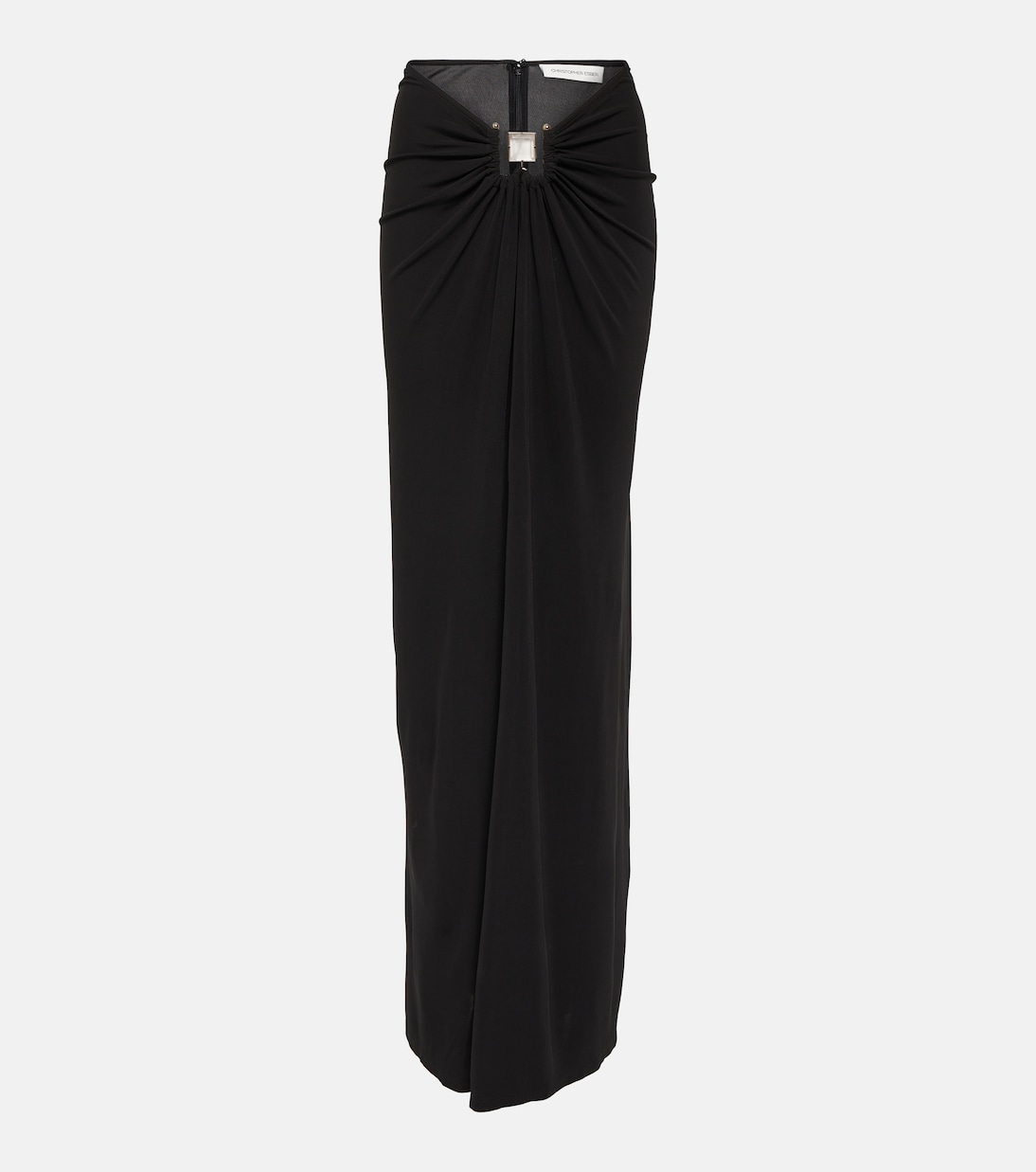 Ring-detail ruched maxi skirt Christopher Esber