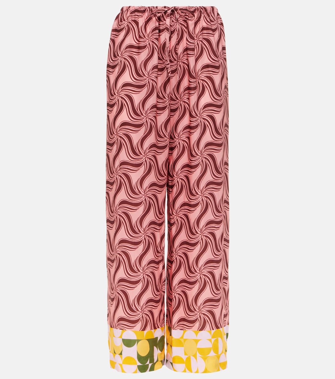 Printed mid-rise wide-leg pants Dries Van Noten