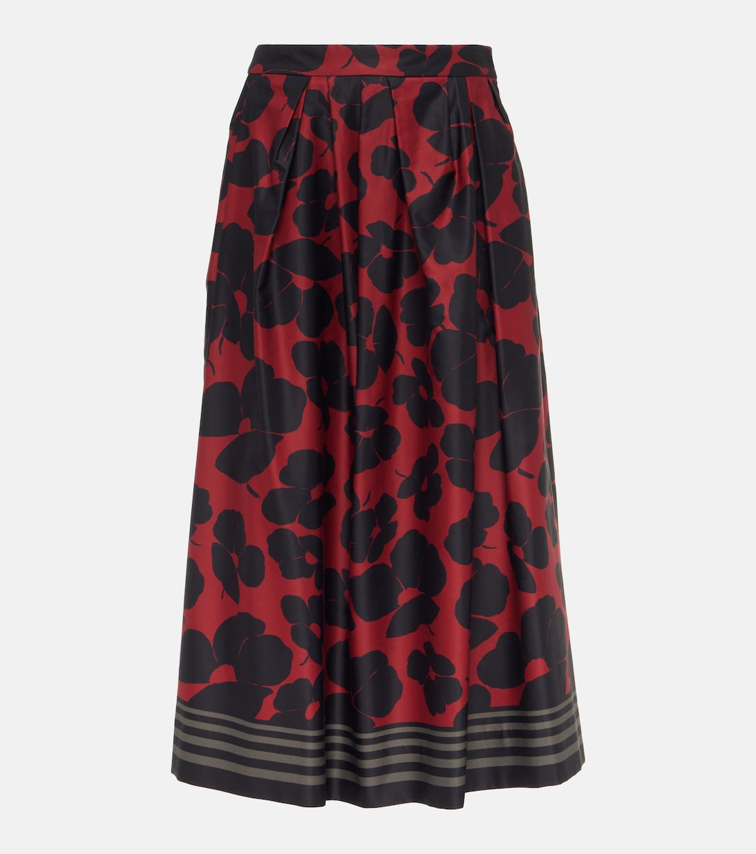 Printed satin midi skirt Dries Van Noten