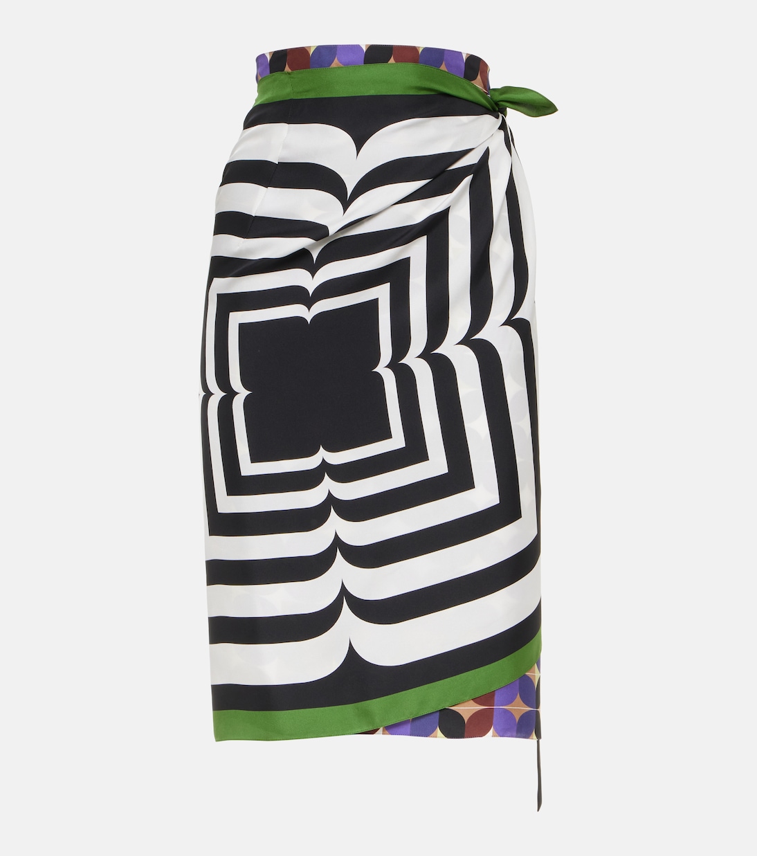 Printed silk wrap skirt Dries Van Noten