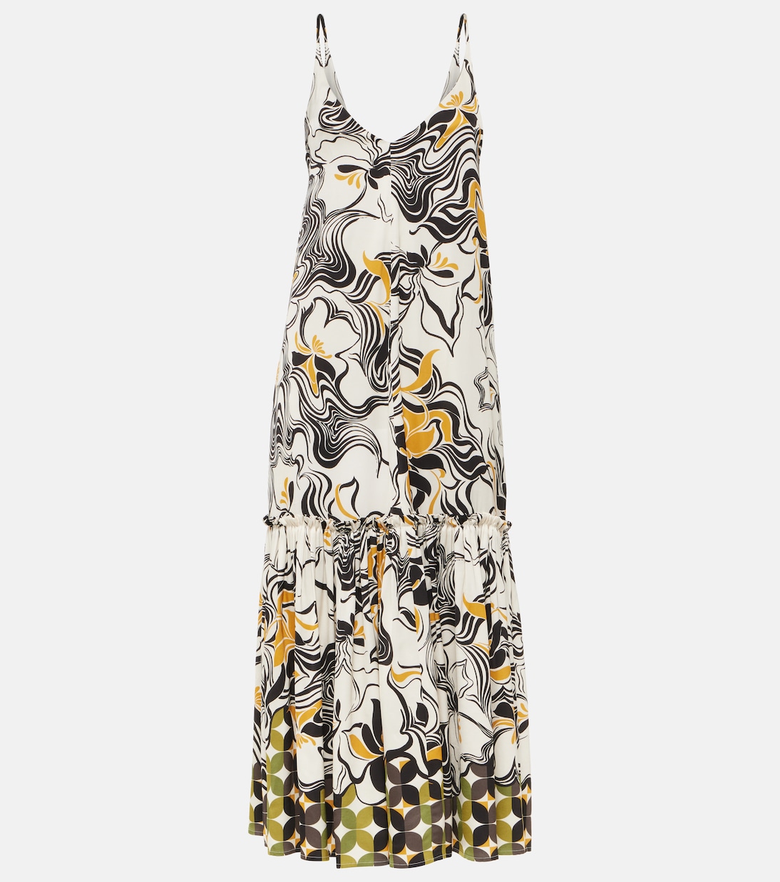 Printed satin maxi dress Dries Van Noten