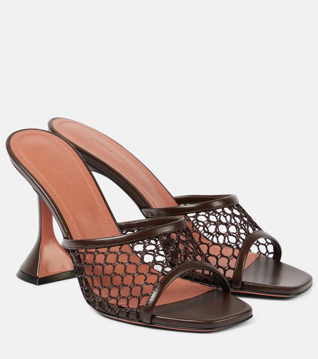 Lupita 95 mesh mules Amina Muaddi