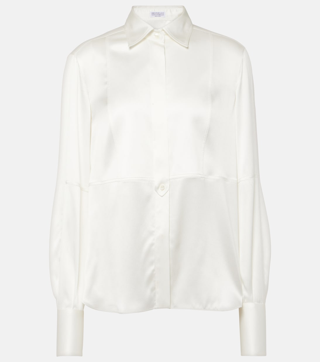 Silk-blend satin blouse Brunello Cucinelli