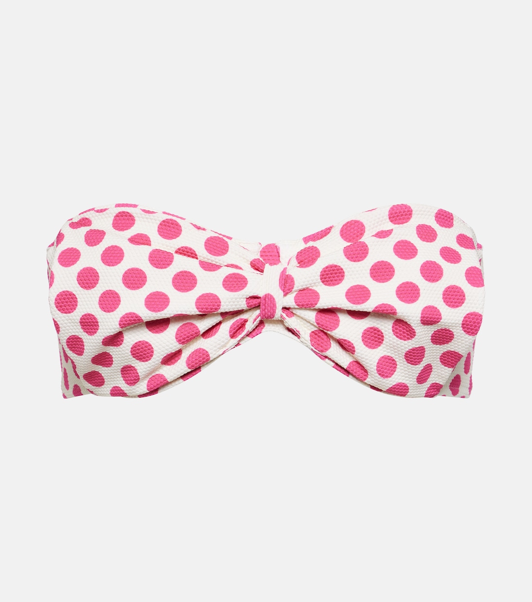 Clara polka-dot gathered bikini top Alexandra Miro