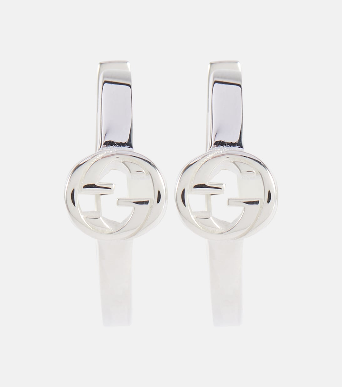 Interlocking G sterling silver hoop earrings Gucci