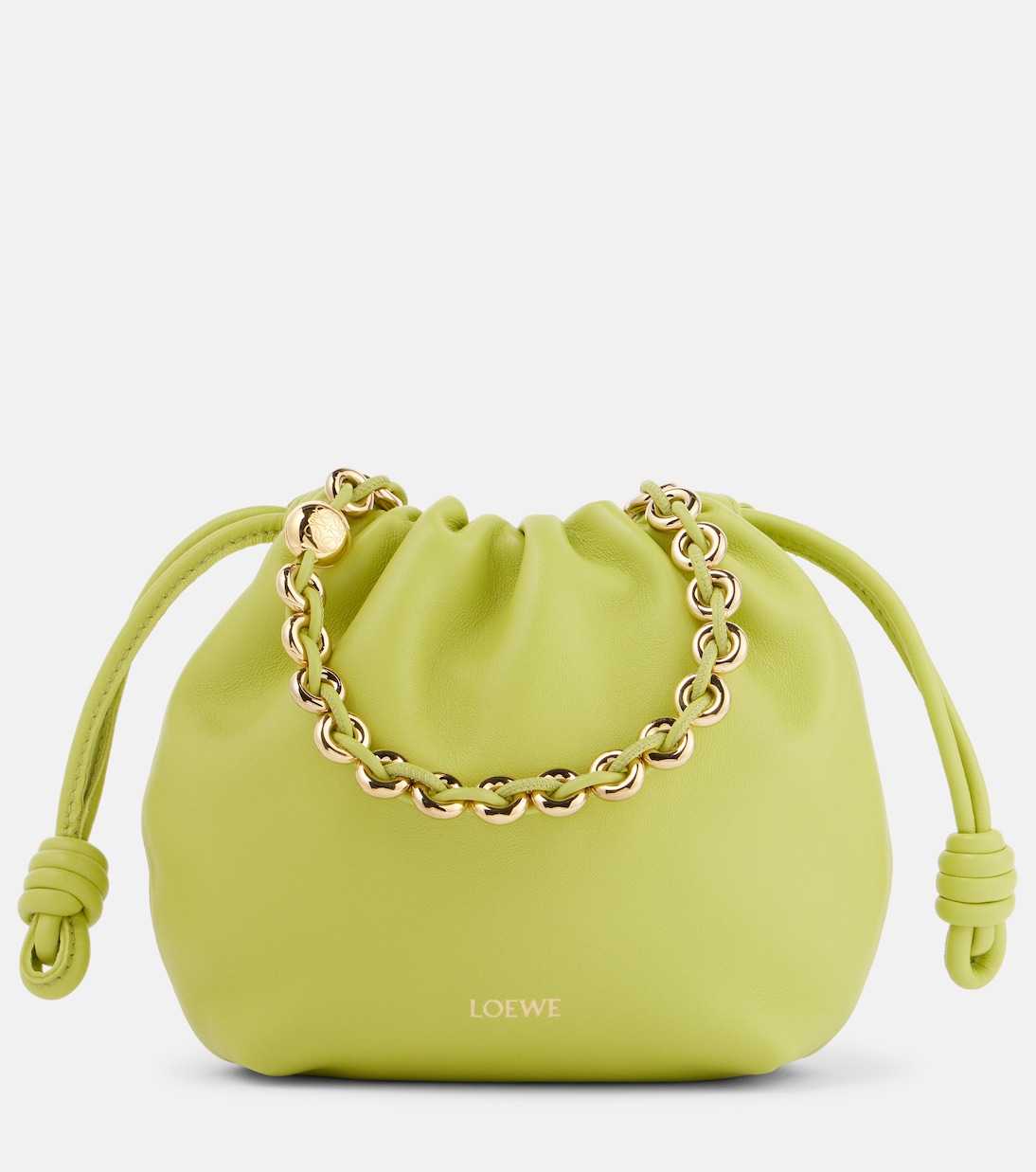 Paula's Ibiza Flamenco Mini leather bucket bag Loewe