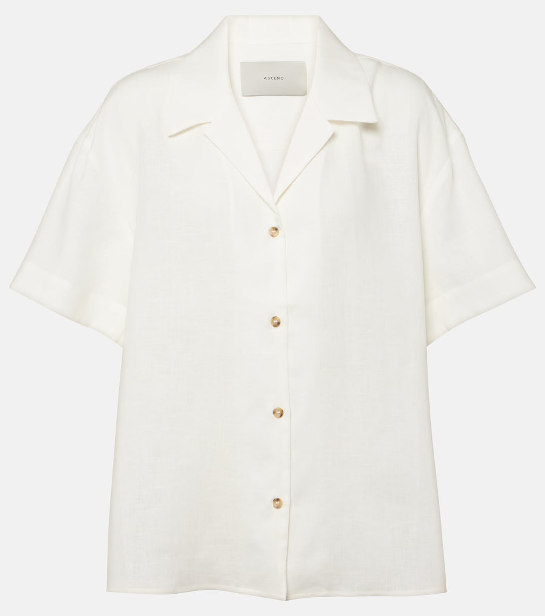 Prague linen bowling shirt Asceno