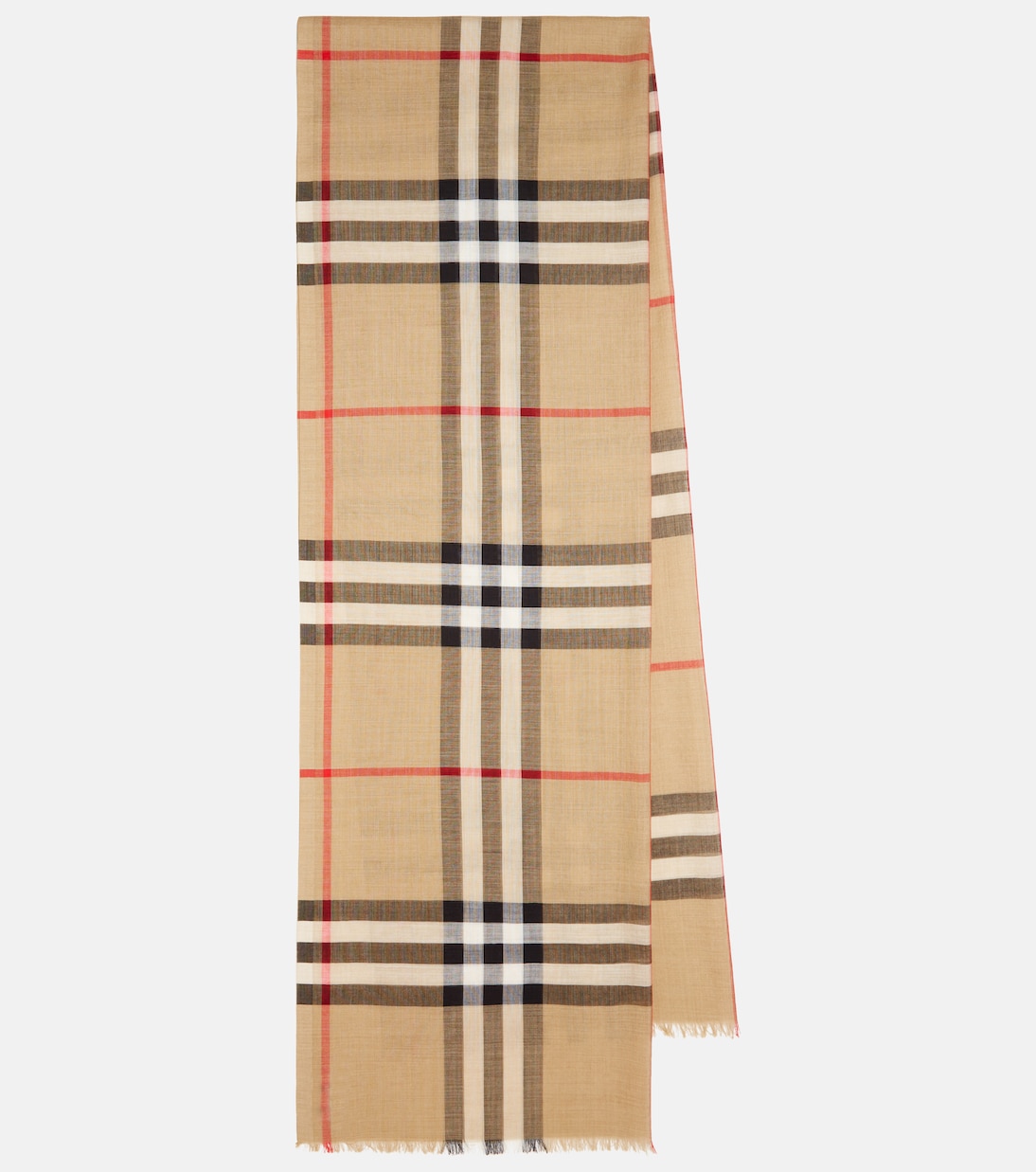 Burberry Check wool and silk scarf Burberry