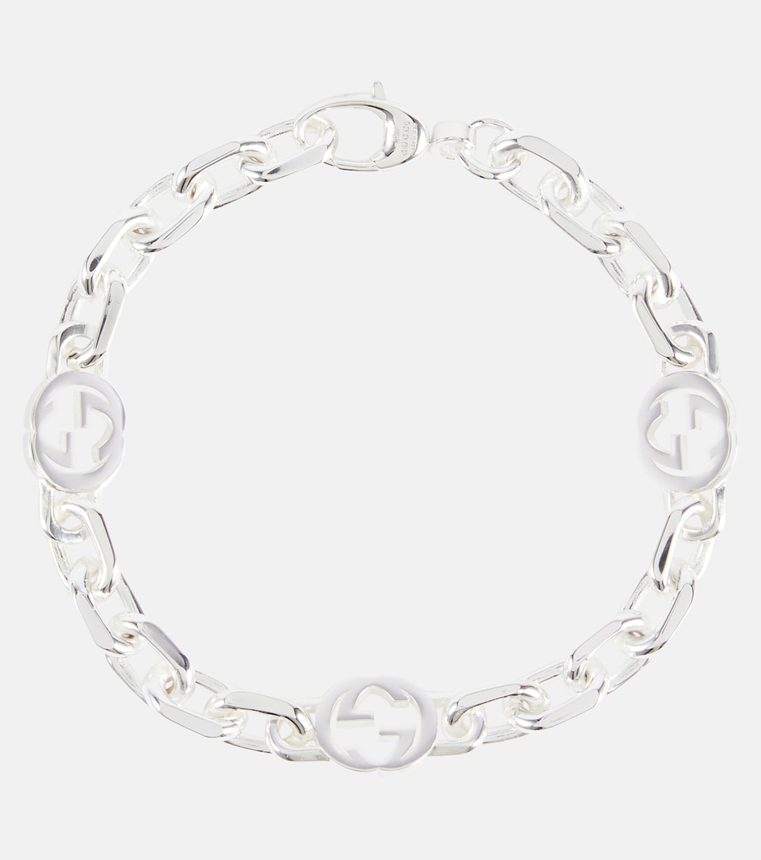 Interlocking G sterling silver bracelet Gucci