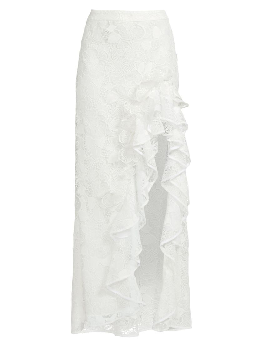 Ungaro Bari Floral Lace Maxi Skirt