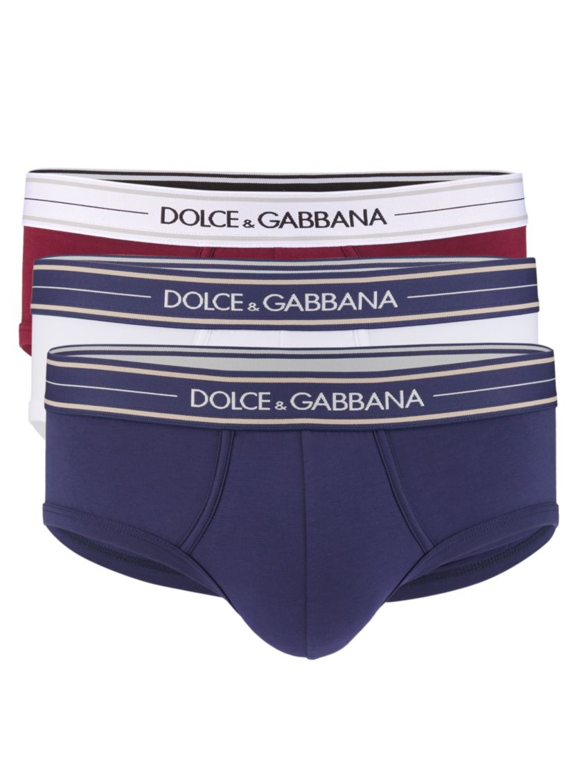 Dolce&Gabbana 3-Pack Brando Logo Cotton-Blend Boxer Briefs