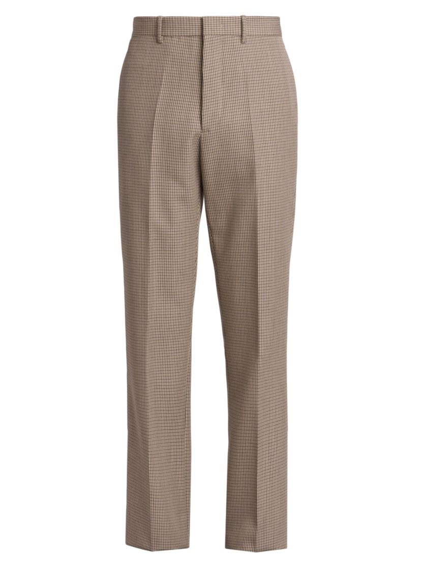 Jil Sander Wool Shadow Plaid Trousers