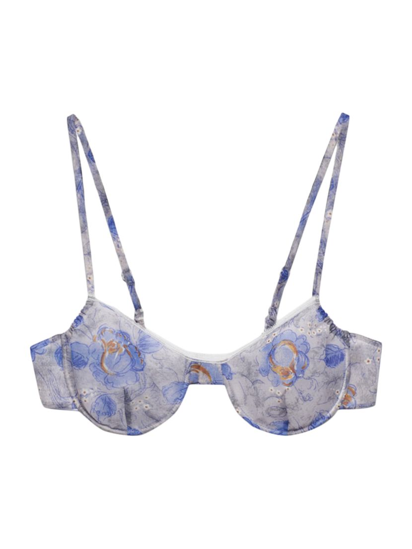 Prada Printed Nylonette Bra Top