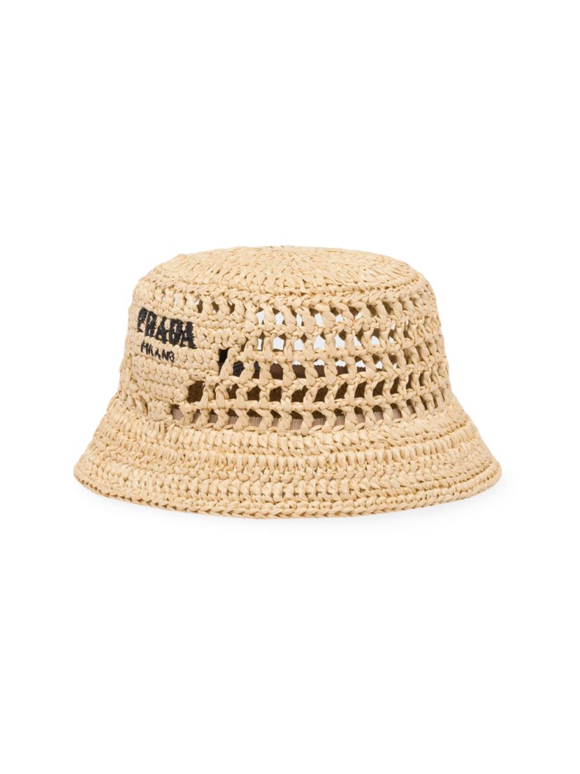 Prada Woven Fabric Bucket Hat