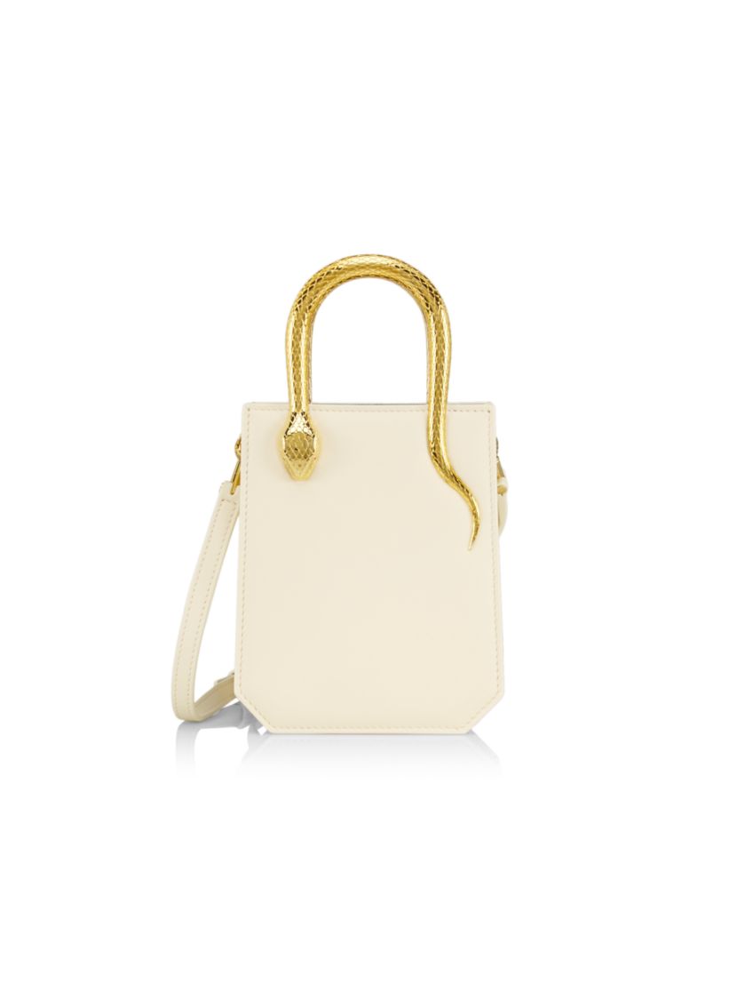 BVLGARI Serpentine Leather Tote