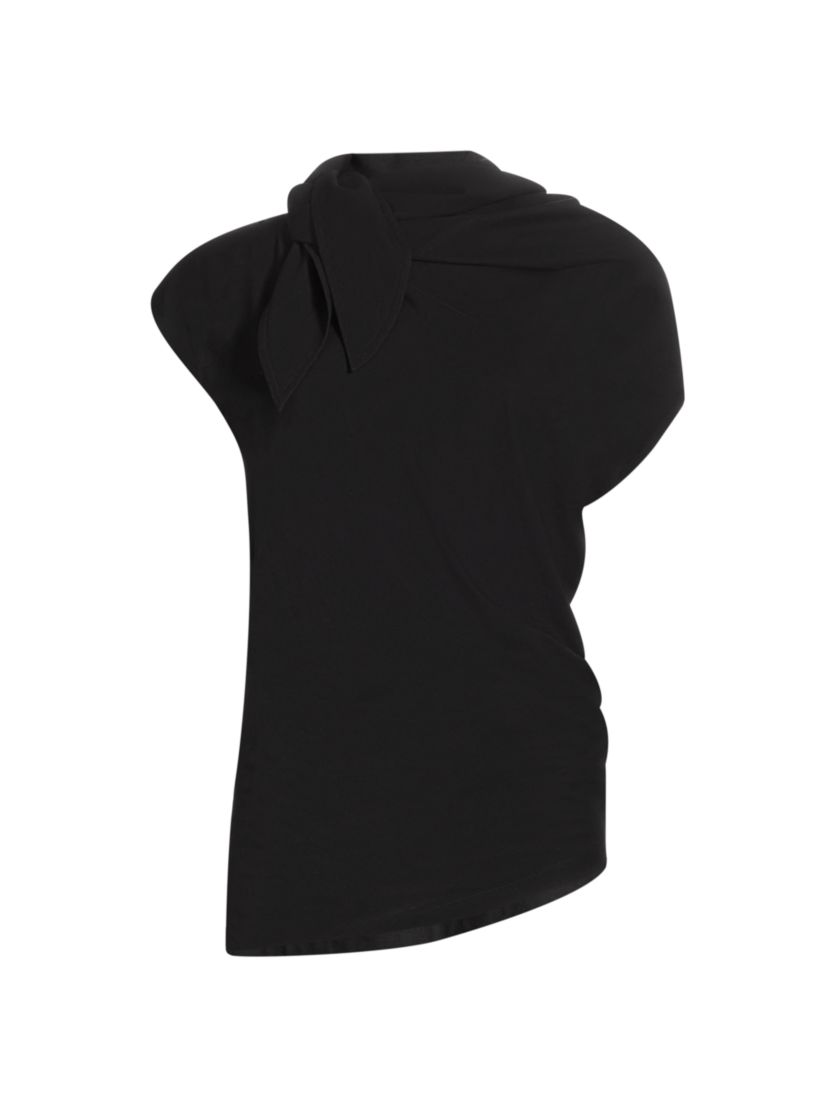 Pleats Please Issey Miyake Cotton Jersey Knotted Top