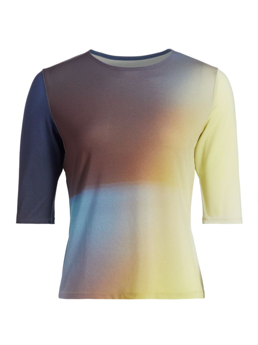 Pleats Please Issey Miyake Grasping The Formless Light Leak Gradient Top