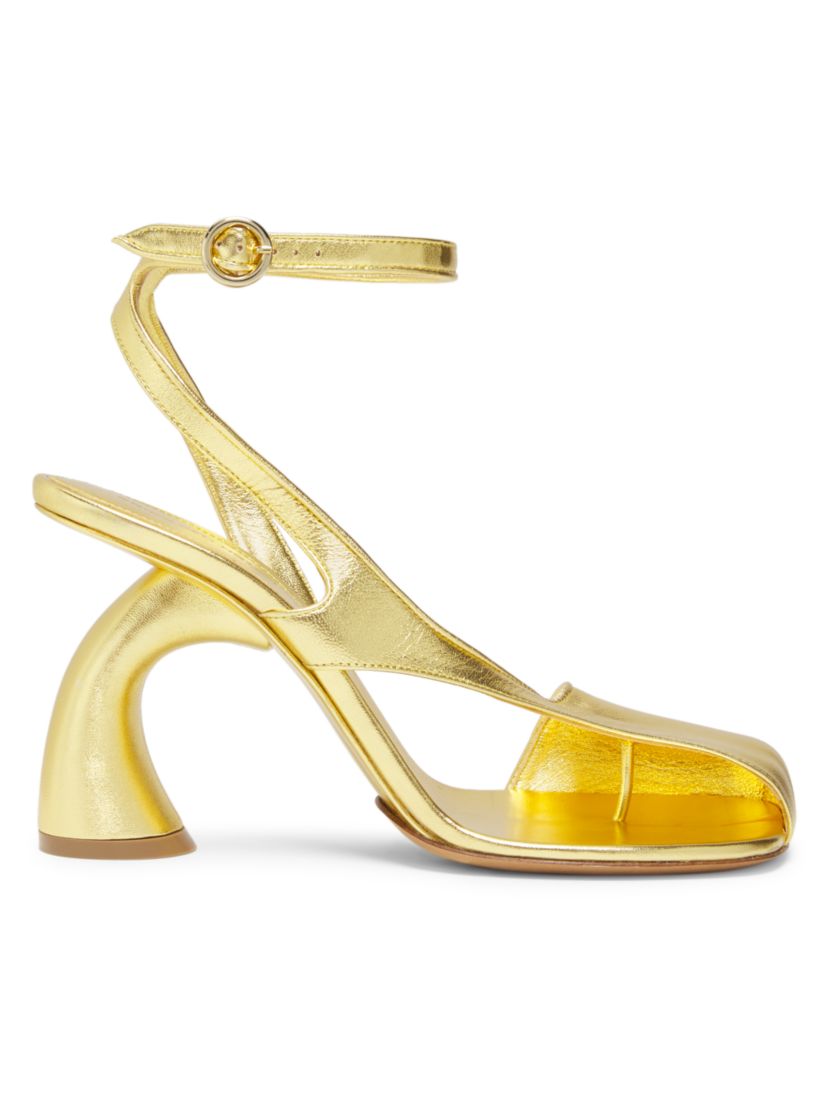 Dries Van Noten 95MM Metallic Leather Pumps