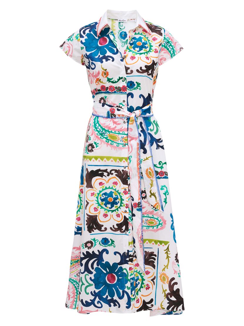 Robert Graham Vivianne Paisley Floral Cotton Shirtdress