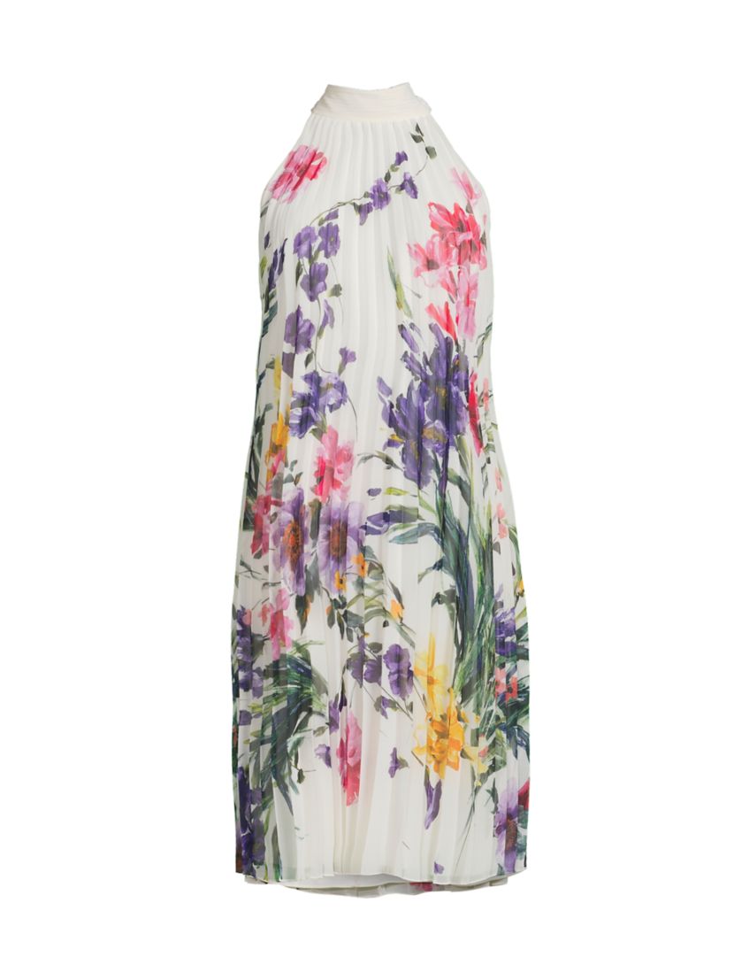 Ungaro Floral Halterneck Sleeveless Midi Dress