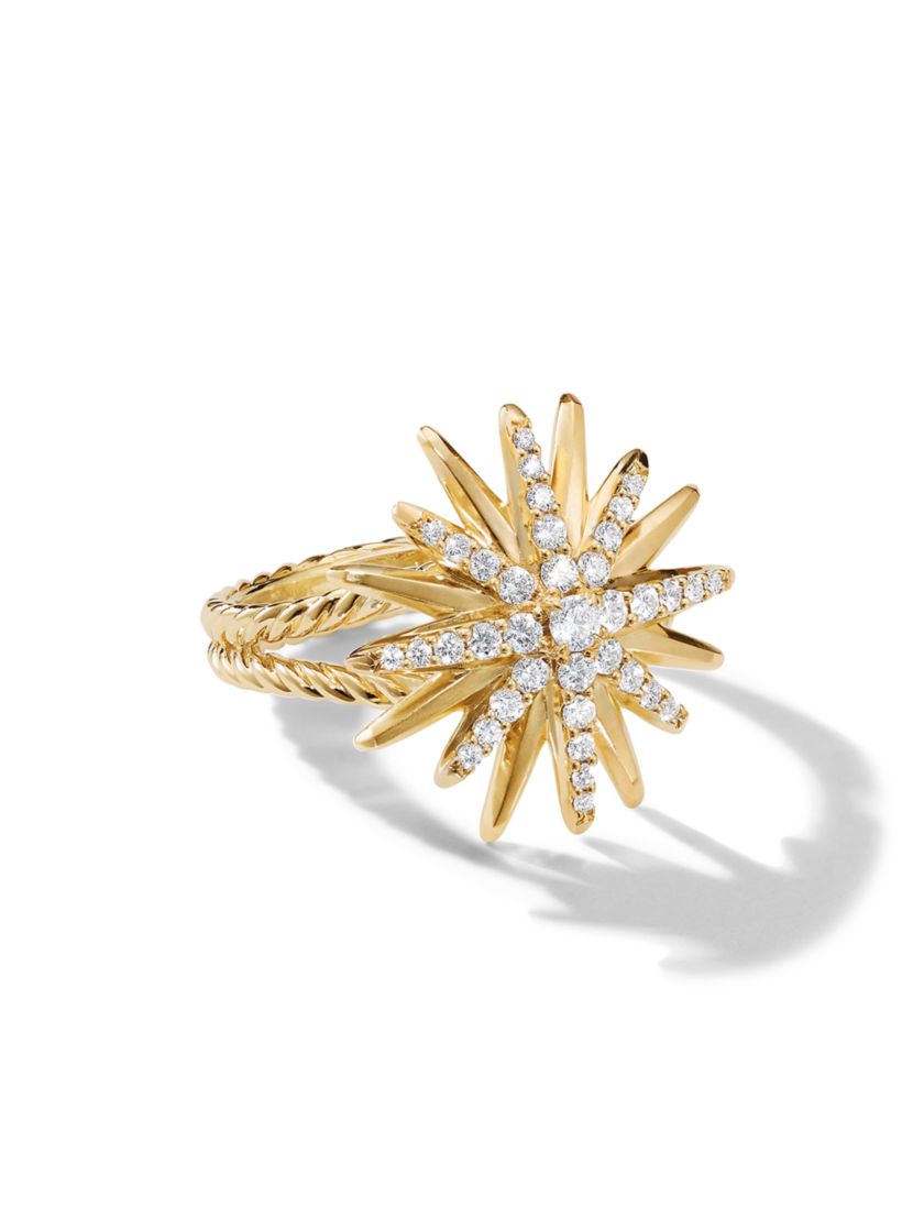 David Yurman Starburst Ring in 18K Yellow Gold