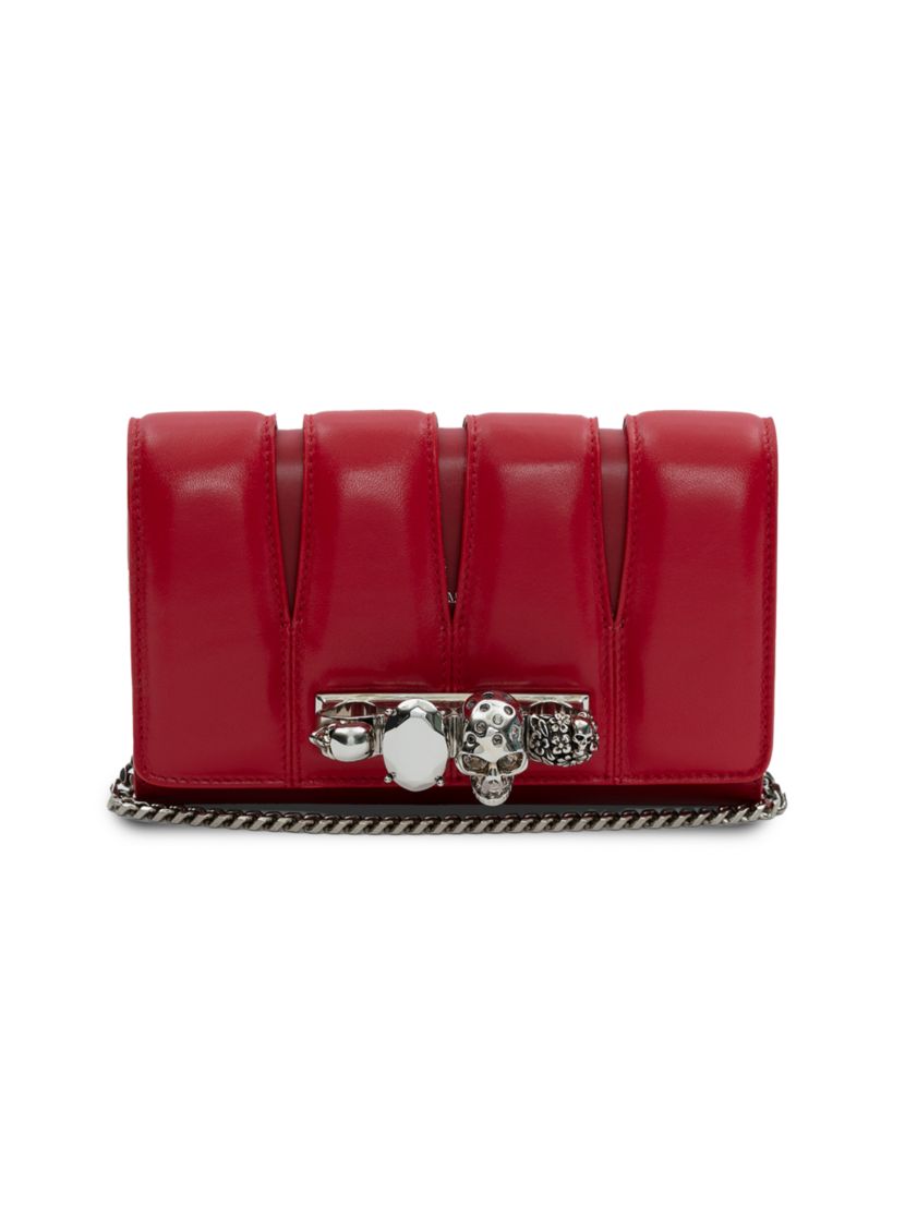 Alexander McQueen The Slash Leather Clutch-On-Chain