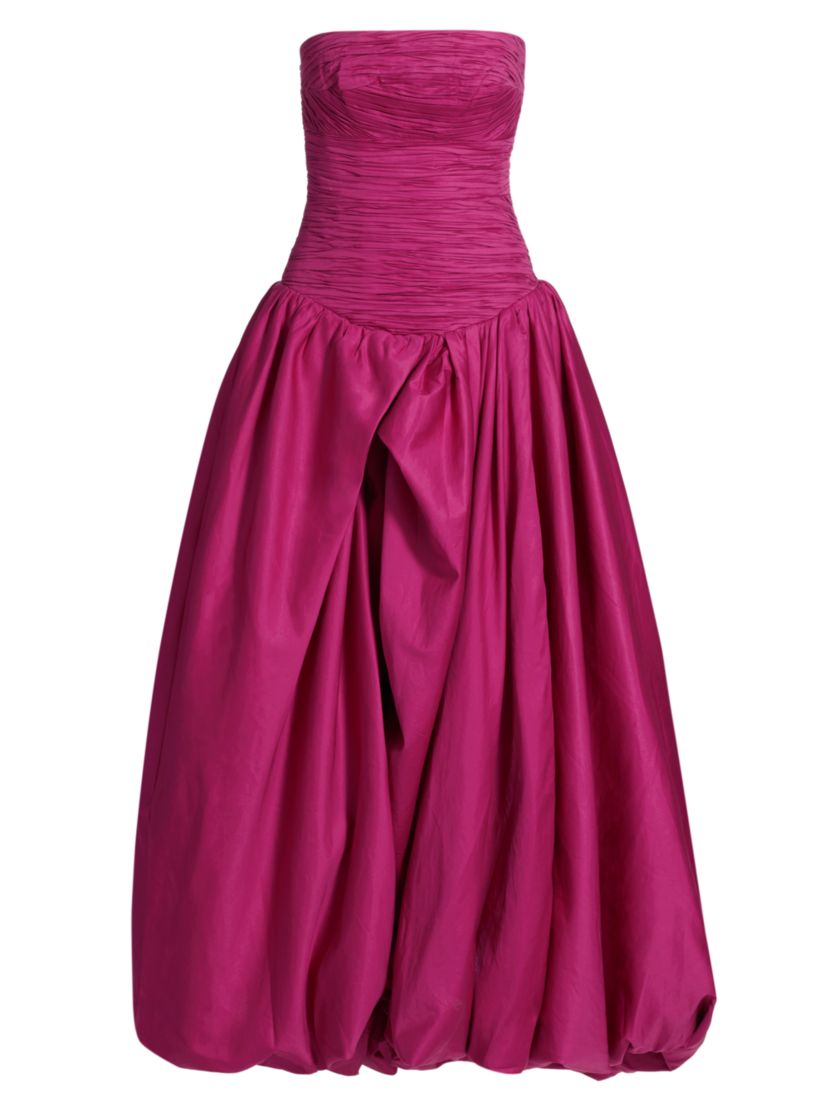 Aje Abstraction Violette Bubble-Hem Gown