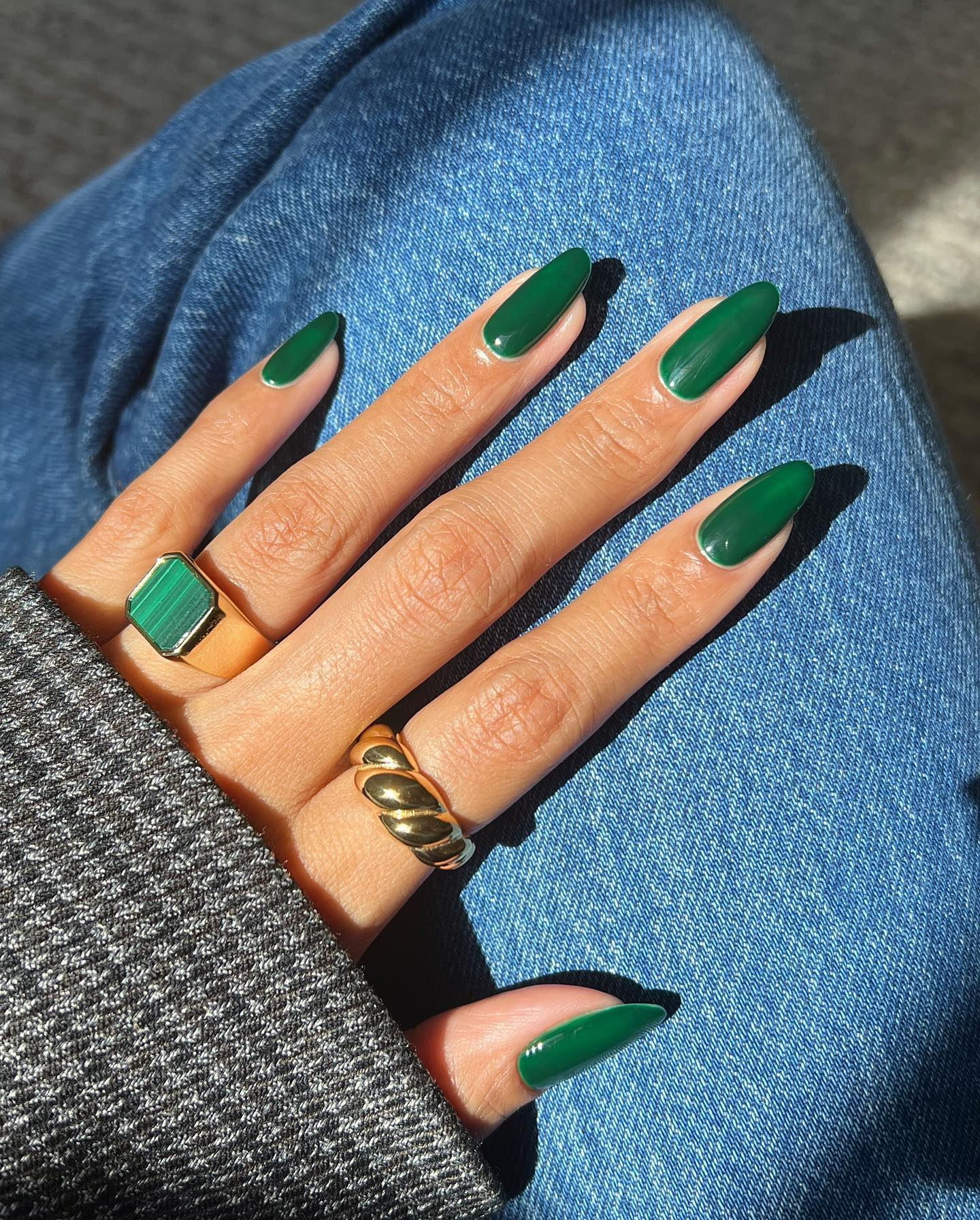 Green Nails Ideas Short